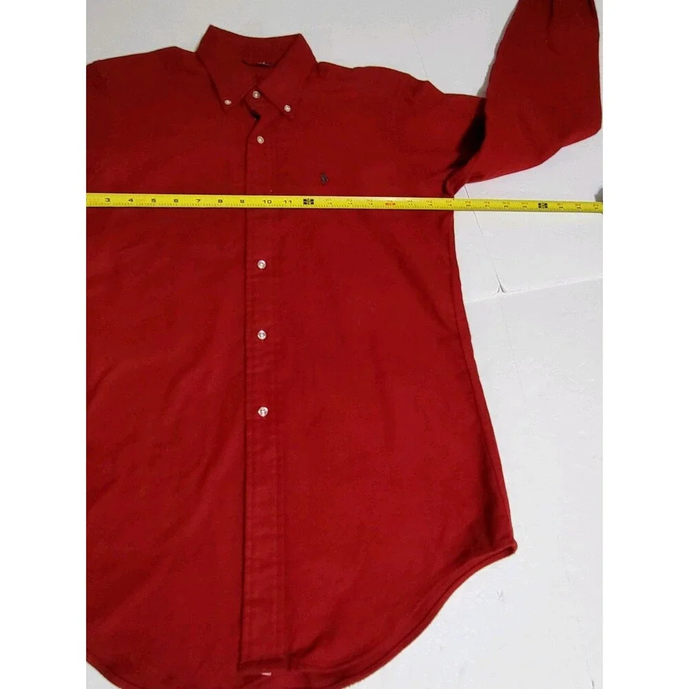 (#4) Polo By Ralph Lauren Long Sleeve Button Down Size Youth 18 Red